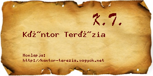 Kántor Terézia névjegykártya