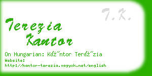 terezia kantor business card